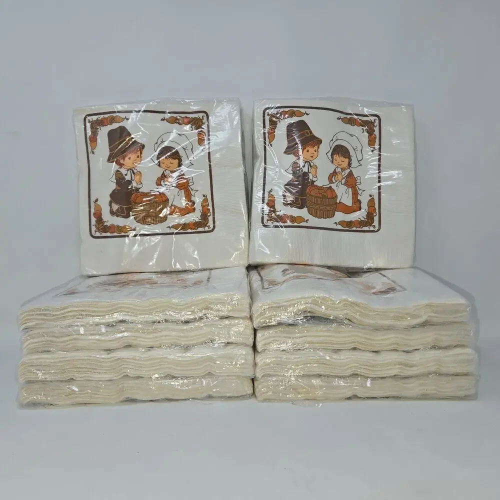 Hallmark Thanksgiving Luncheon Napkins Vintage 150 Napkins 10 Packs 65TNK 2-4